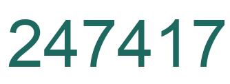 Number 247417 green image
