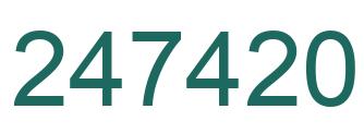 Number 247420 green image