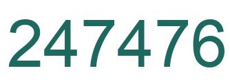 Number 247476 green image