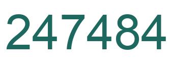 Number 247484 green image