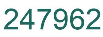 Number 247962 green image