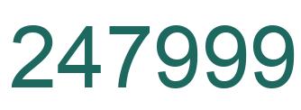 Number 247999 green image