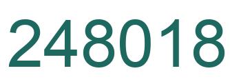 Number 248018 green image