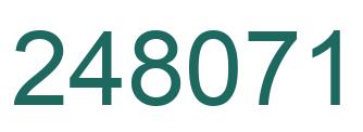 Number 248071 green image