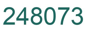 Number 248073 green image