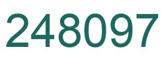Number 248097 green image
