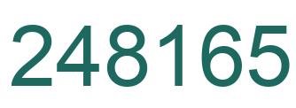 Number 248165 green image