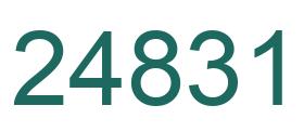 Number 24831 green image