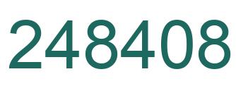 Number 248408 green image