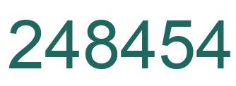 Number 248454 green image