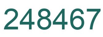 Number 248467 green image