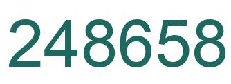 Number 248658 green image