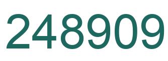 Number 248909 green image