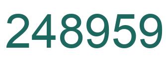 Number 248959 green image