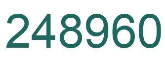 Number 248960 green image