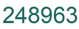 Number 248963 green image