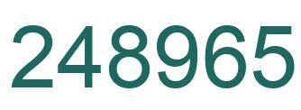 Number 248965 green image