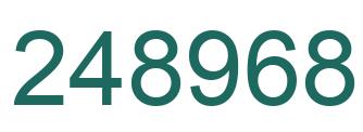 Number 248968 green image