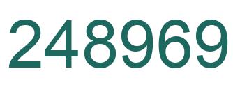 Number 248969 green image