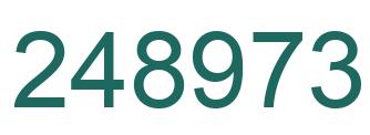 Number 248973 green image