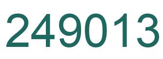Number 249013 green image