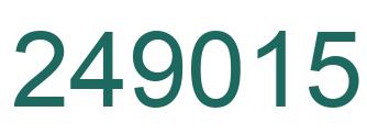 Number 249015 green image