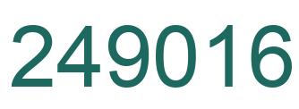 Number 249016 green image