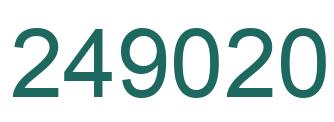 Number 249020 green image
