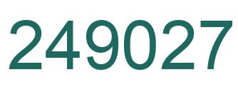 Number 249027 green image
