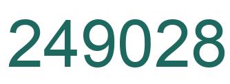 Number 249028 green image