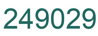 Number 249029 green image