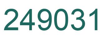 Number 249031 green image
