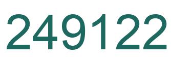 Number 249122 green image