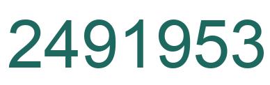 Number 2491953 green image