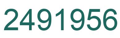 Number 2491956 green image