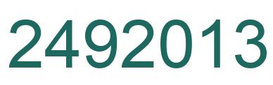 Number 2492013 green image