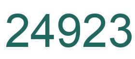 Number 24923 green image