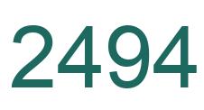 Number 2494 green image