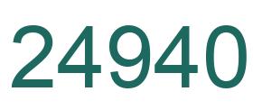 Number 24940 green image