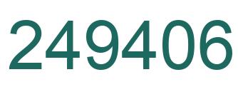 Number 249406 green image