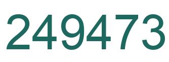 Number 249473 green image
