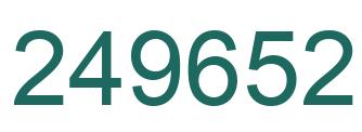 Number 249652 green image