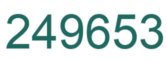 Number 249653 green image