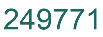 Number 249771 green image
