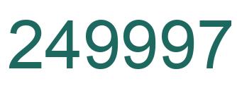 Número 249997 imagen verde