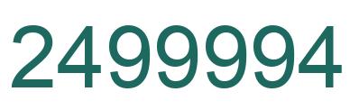 Number 2499994 green image