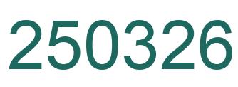Number 250326 green image
