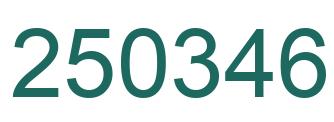 Number 250346 green image