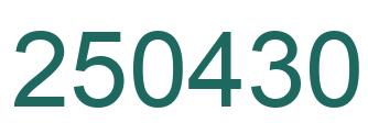 Número 250430 imagen verde