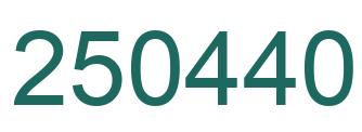 Number 250440 green image